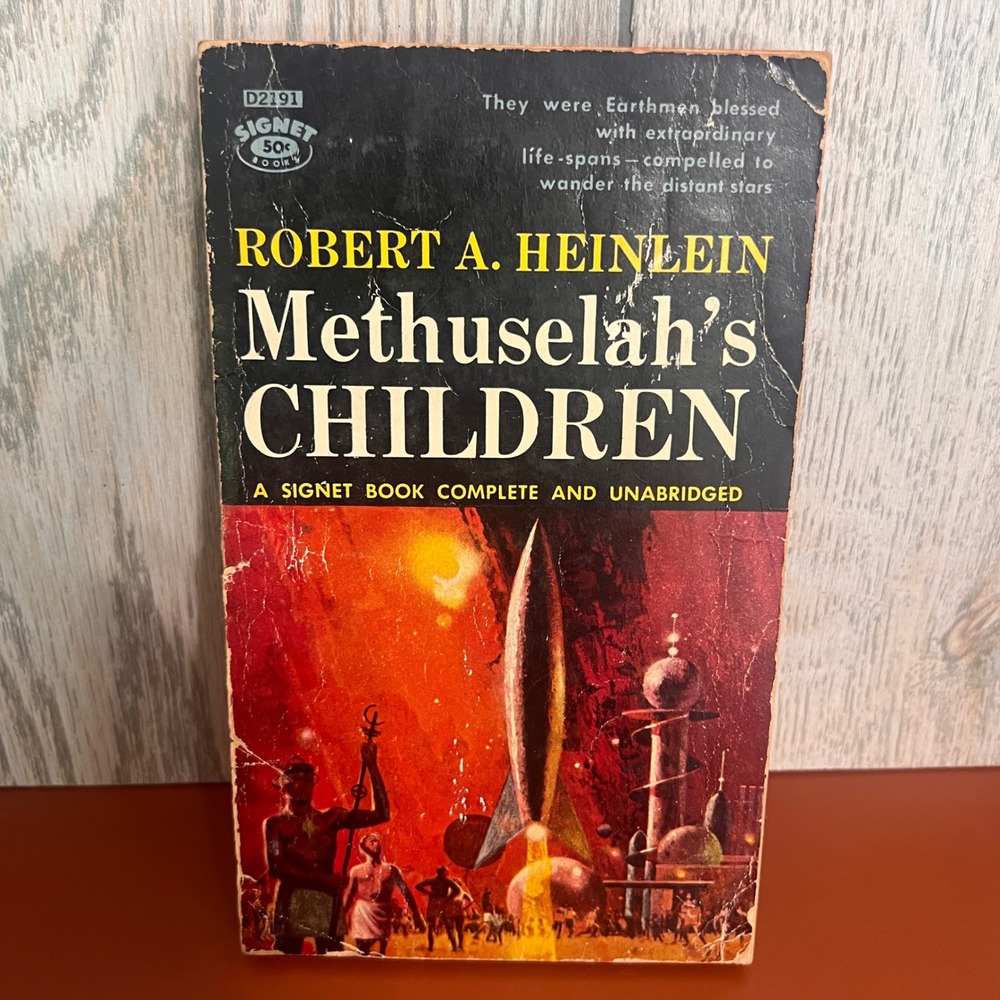 Robert Heinlein Methuselahs Children Signet D2191 Vintage 1962 Sci-Fi Paperback